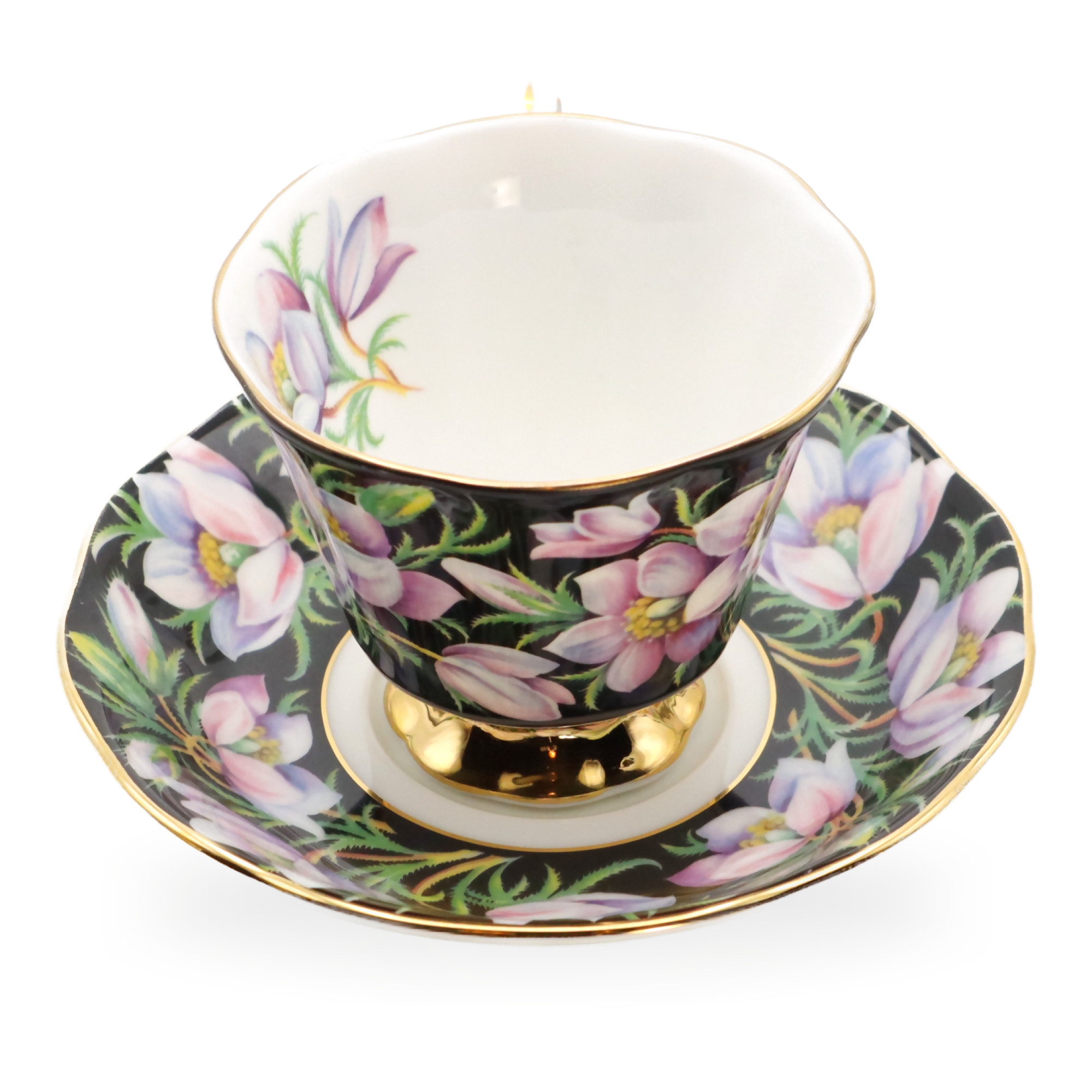 Royal Albert Porzellan Kaffee Tasse + Untertasse, Handbemalt